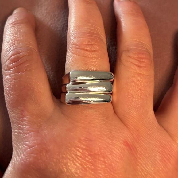 The trio statement ring in 925 silver - Picture 9 of 11